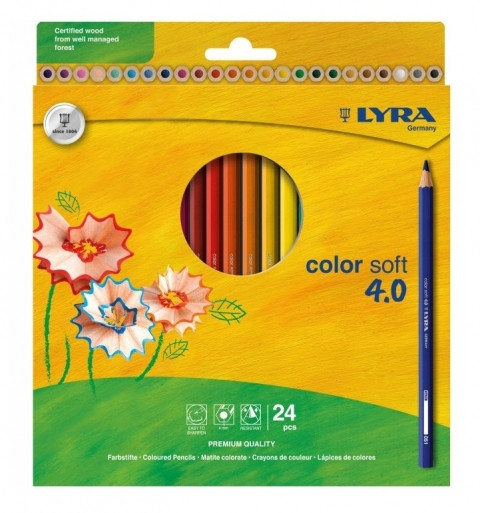 Kredki LYRA COLOR SOFT 24kol 2421240 Fila